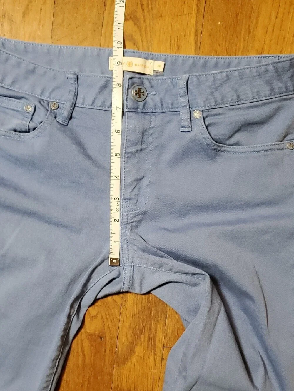 Light Blue Straight-Leg Pants